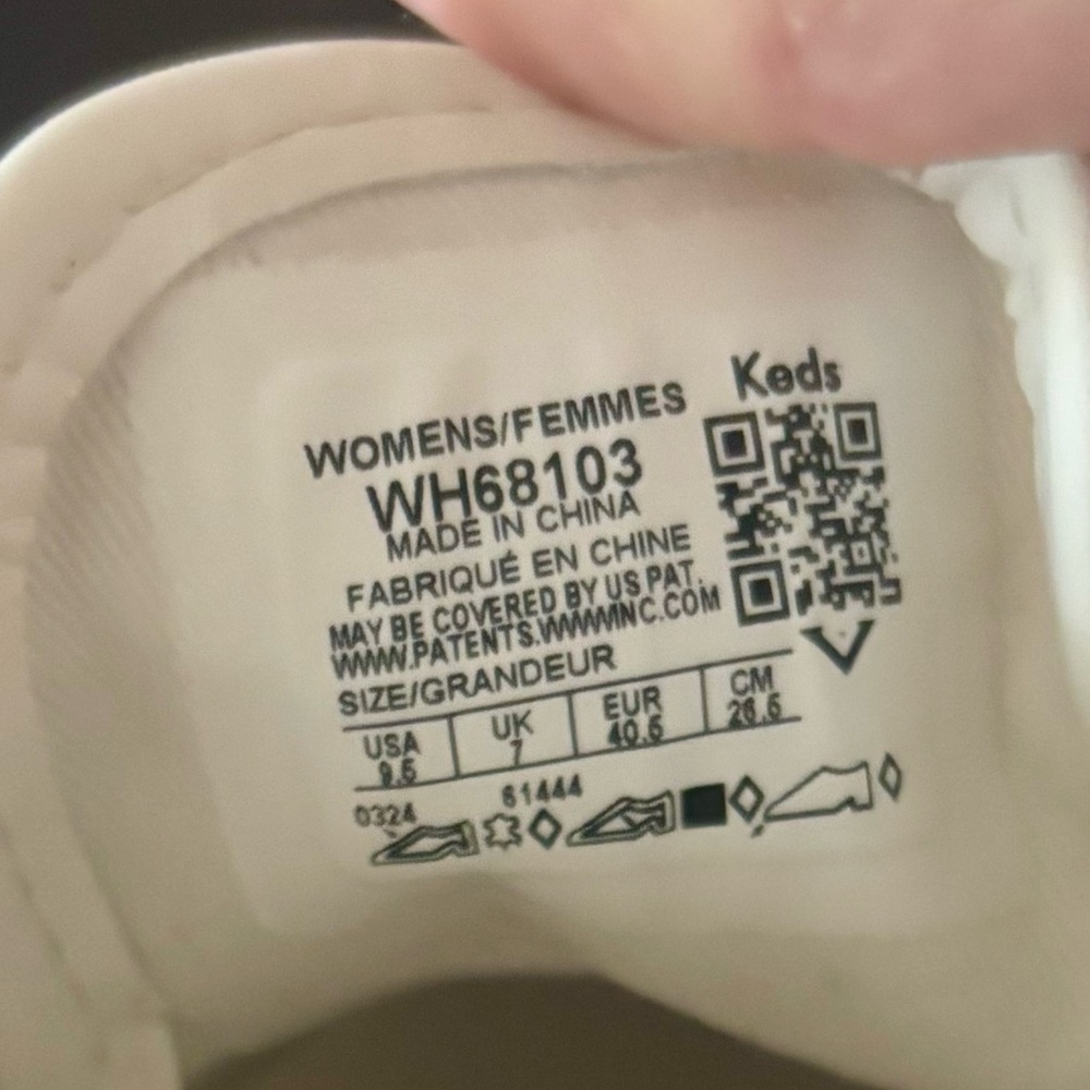 Keds Women's Off-White Lace-Up Sneakers - Picture 3 of 3